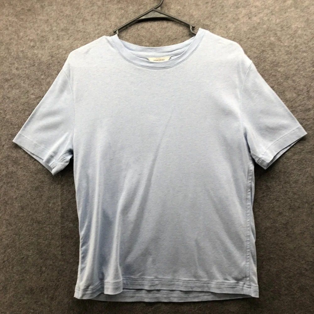 Banana Republic‎ Luxe Touch T-Shirt Mens Small Light Blue Short Sleeve Crewneck